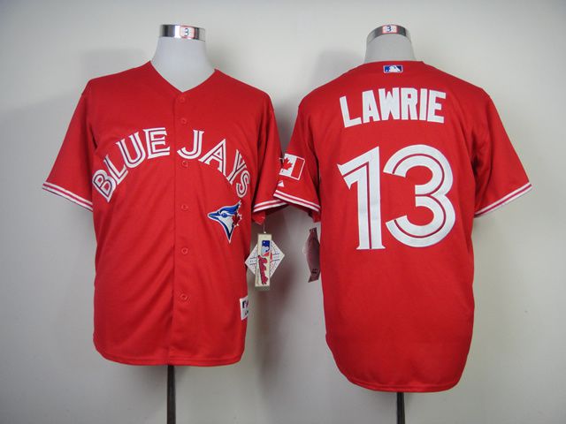Men Toronto Blue Jays #13 Lawrie Red MLB Jerseys->toronto blue jays->MLB Jersey